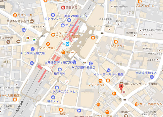 恋肌柏店地図