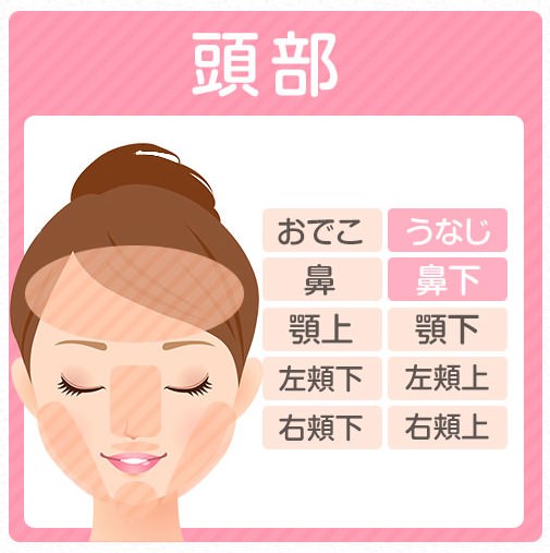顔脱毛部位