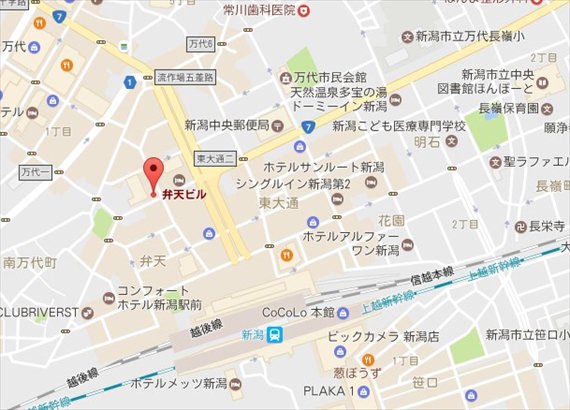 恋肌新潟店地図